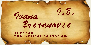 Ivana Brezanović vizit kartica
